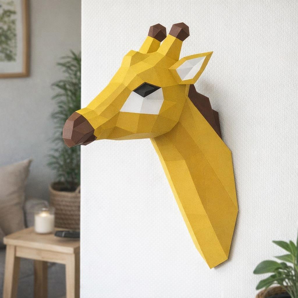 Papercraft tête de girafe en 3D