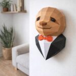 Paresseux en costume papercraft 3D