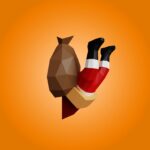 Père Noël coincé dans la cheminée