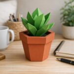 Pot de fleur en papercraft 3D