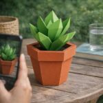 Pot de fleur en papercraft 3D