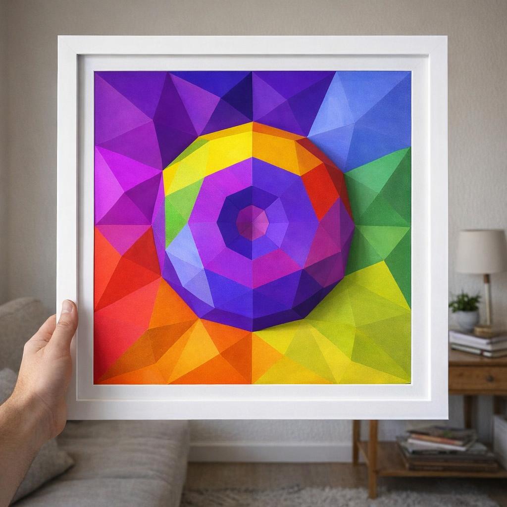 Tableau mural en papercraft 3D