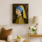 Tableau mural La jeune fille à la perle en Papercraft 3D