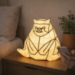 Veilleuse chat en papercraft 3D
