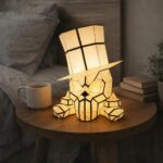 Veilleuse crâne en papercraft 3D