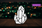 Veilleuse crystal en papercraft 3D