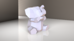 Veilleuse éléphant en papercraft 3D