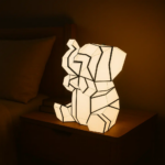 Veilleuse éléphant en papercraft 3D