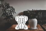 Veilleuse éléphant en papercraft 3D