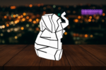 Veilleuse éléphant en papercraft 3D