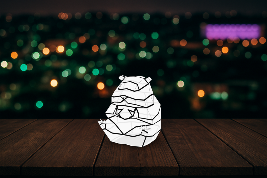 Veilleuse hamster en papercraft 3D