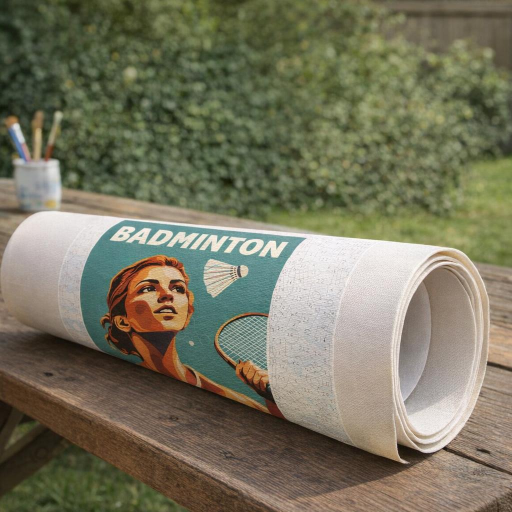 Affiche sportive Badminton - Toile roulée