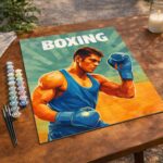 Affiche sportive Boxe - Toile roulée