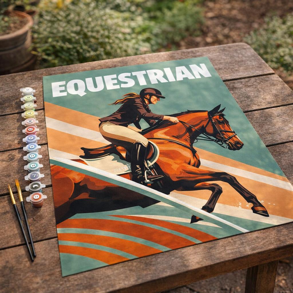 Affiche sportive Equitation - Toile roulée