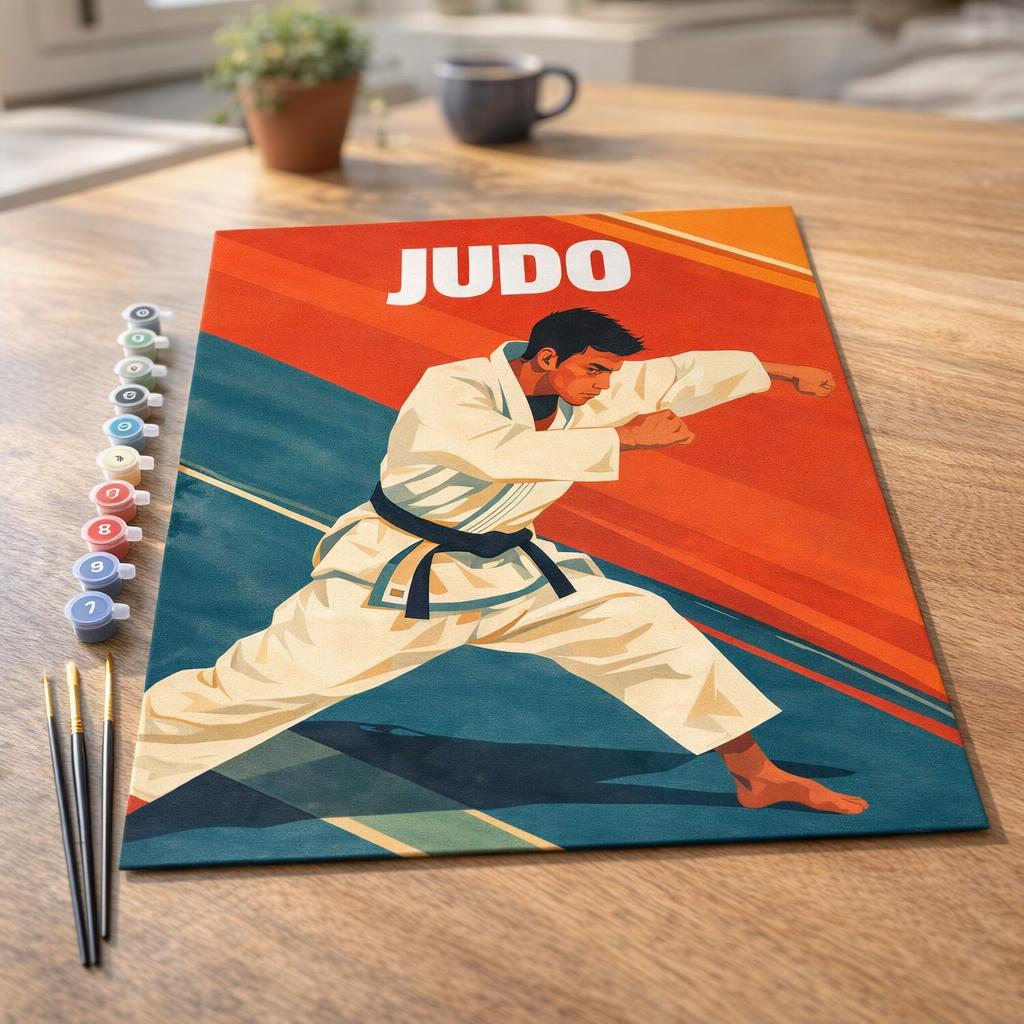 Affiche sportive Judo - Toile roulée