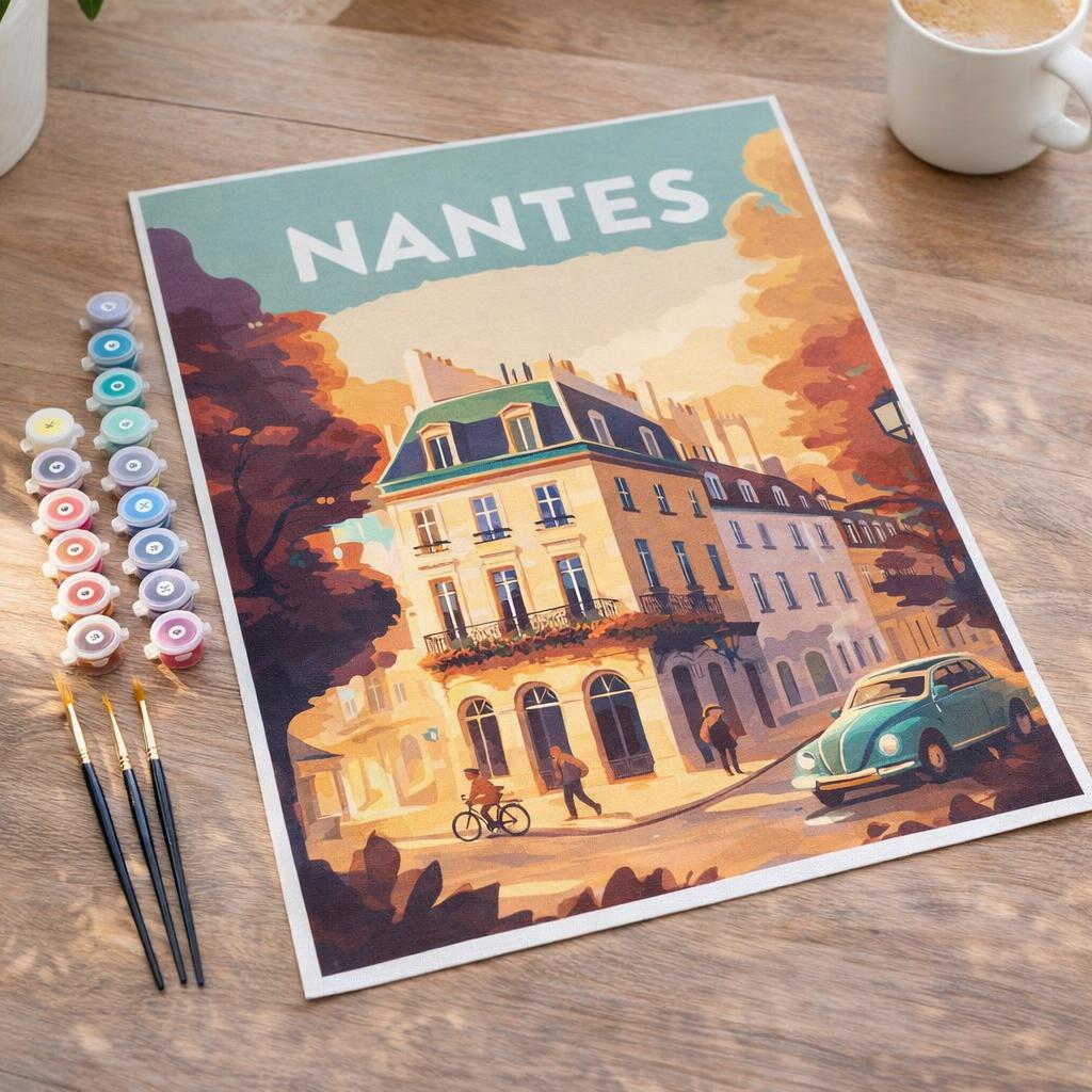 Affiche Vintage Nantes - Toile roulée