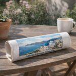 Affiche Vintage Santorin - Toile roulée