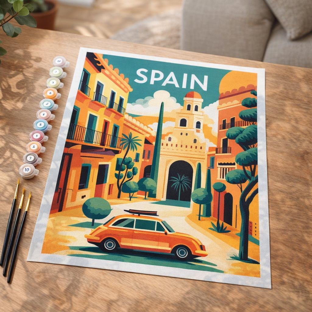 Affiche Vintage Séville - Toile roulée