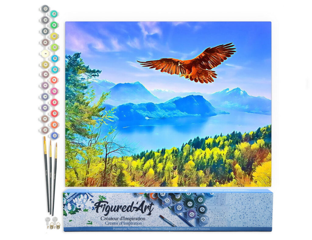 Aigle et Paysage de Suisse - Toile roulée