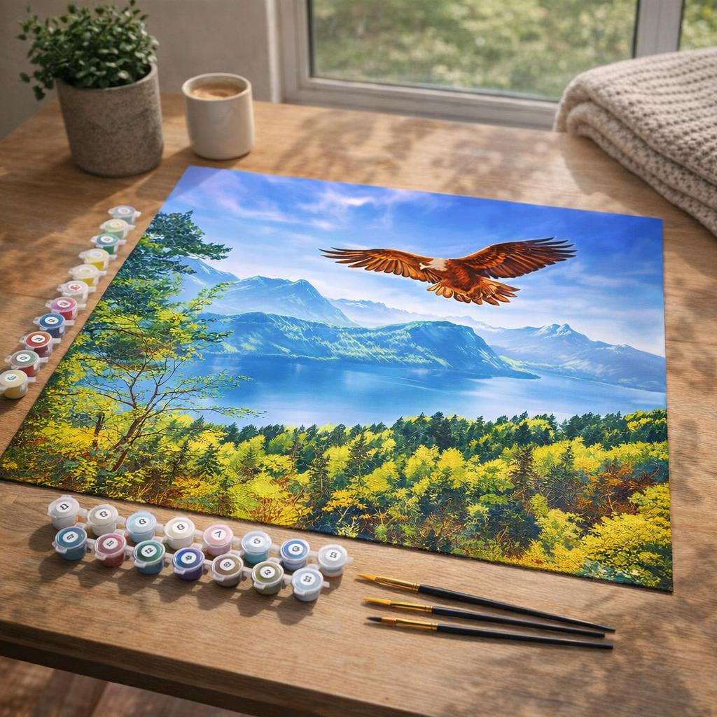 Aigle et Paysage de Suisse - Toile roulée