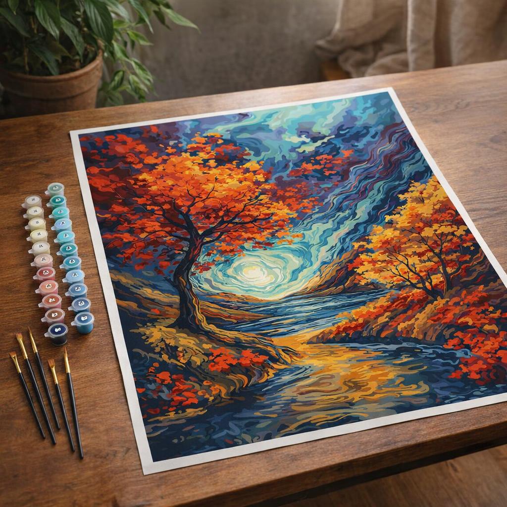 Automne surréaliste inspiré de Van Gogh - Toile roulée