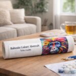 Babouin Coloré Abstrait - Toile roulée