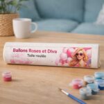 Ballons Roses et Diva - Toile roulée