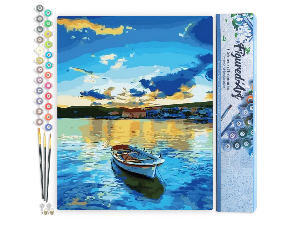 Barque et Lever de Soleil - Toile roulée