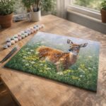 Biche dans la Prairie - Toile roulée