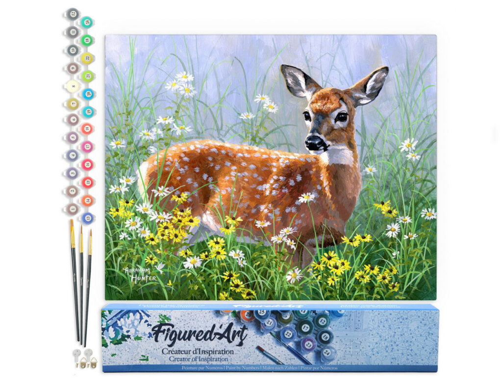 Biche dans la Prairie - Toile roulée