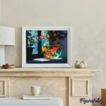 Bocal à poissons ensoleillé - Toile roulée