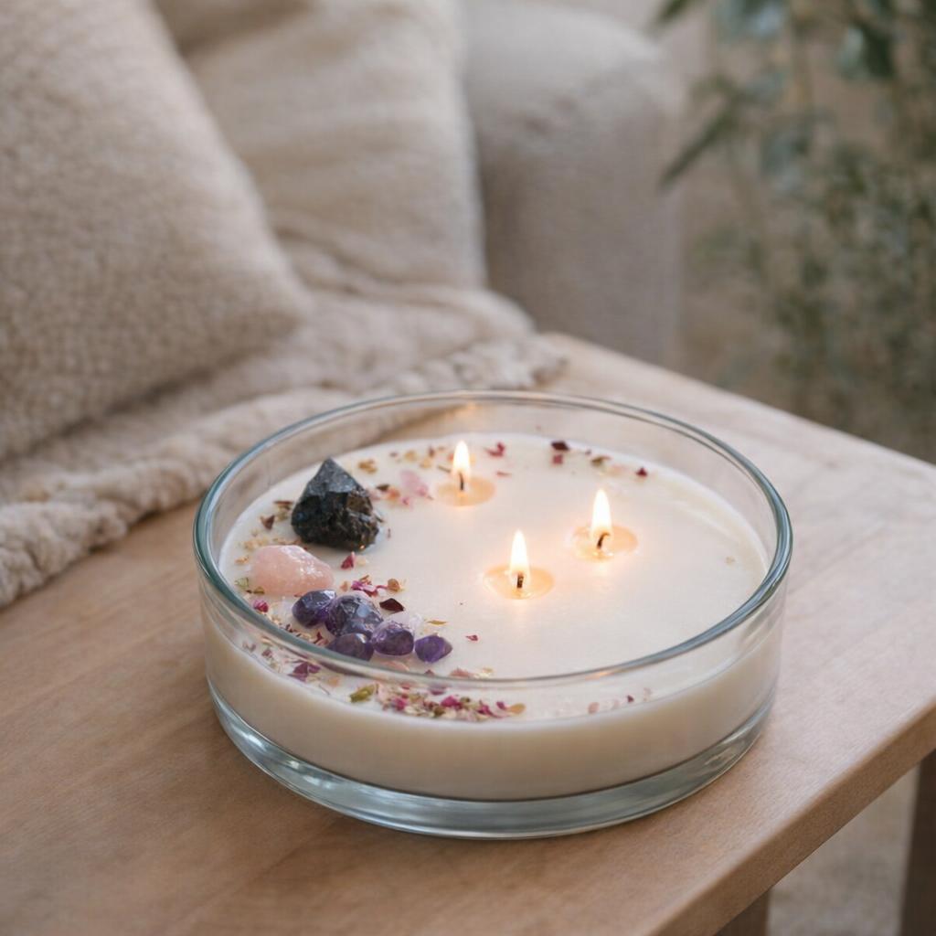 Kit diy bougie lithotherapie xxl