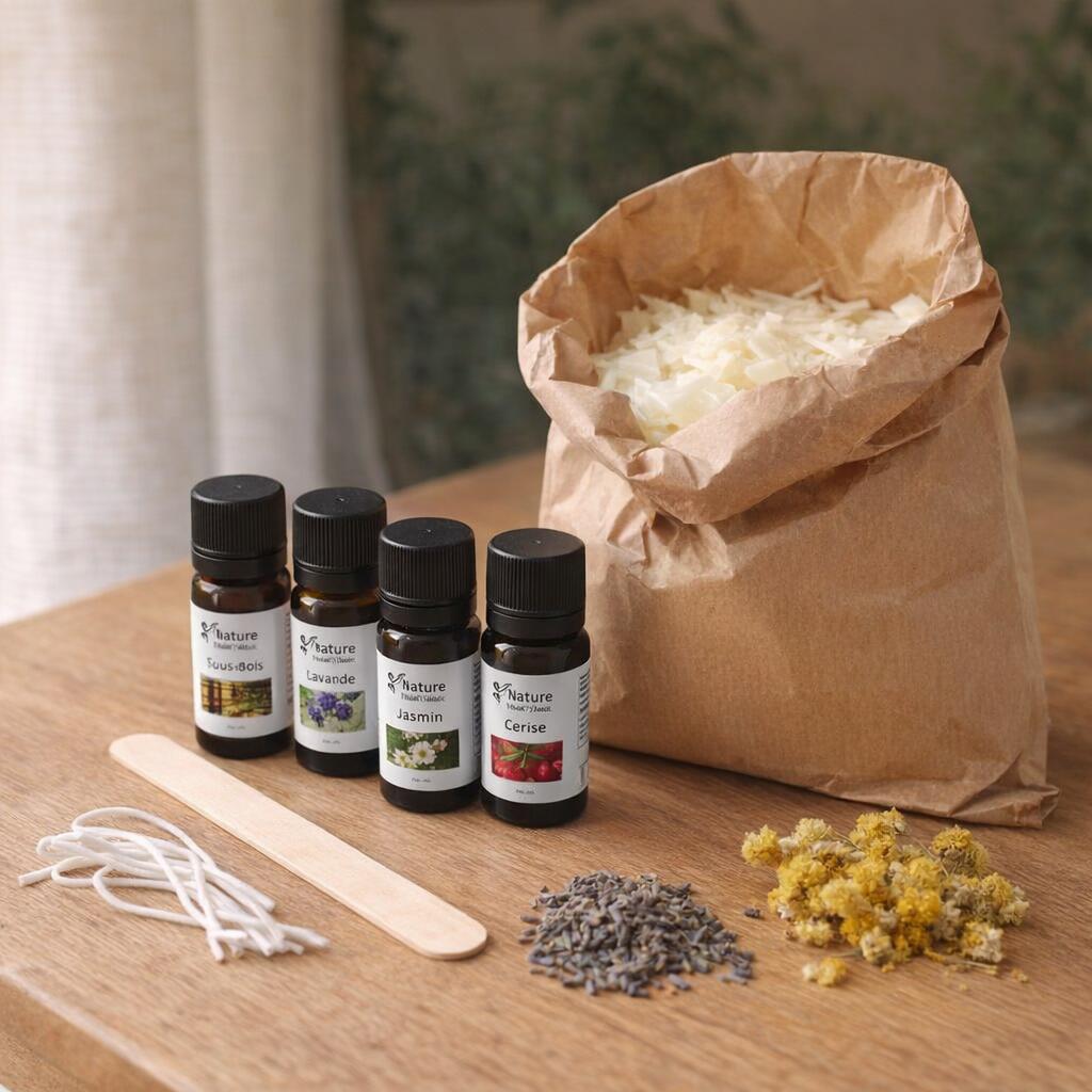 Kit DIY Bougies colorées et fleuries