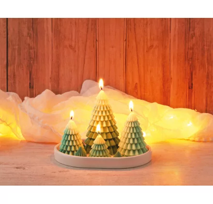 Kit bougies Forêt de sapins pour Noel