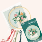 Kit broderie bouquet - Tambour 20cm