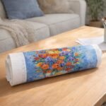 Bouquet orange et violet - Toile roulée