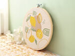 Kit broderie citron - Tambour 20cm