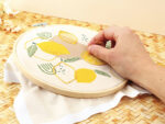 Kit broderie citron - Tambour 20cm