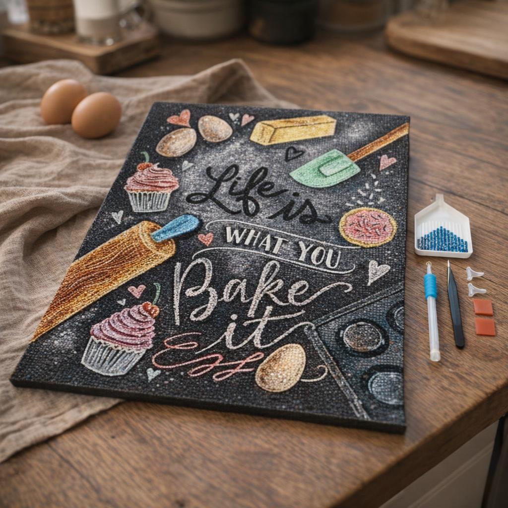 Broderie Diamant - Affiche cuisine