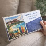 Broderie Diamant - Affiche de voyage Honolulu