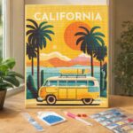 Broderie Diamant - Affiche Poster Californie