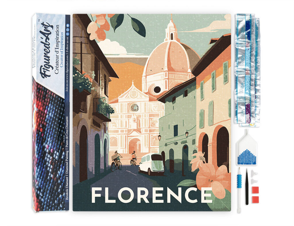 Broderie Diamant - Affiche Poster Florence