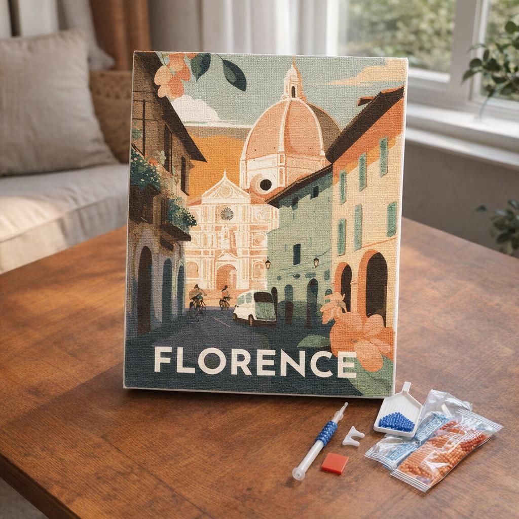 Broderie Diamant - Affiche Poster Florence