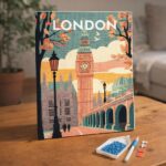 Broderie Diamant - Affiche Poster Londres 2