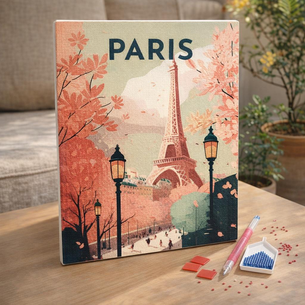 Broderie Diamant - Affiche Poster Paris 2