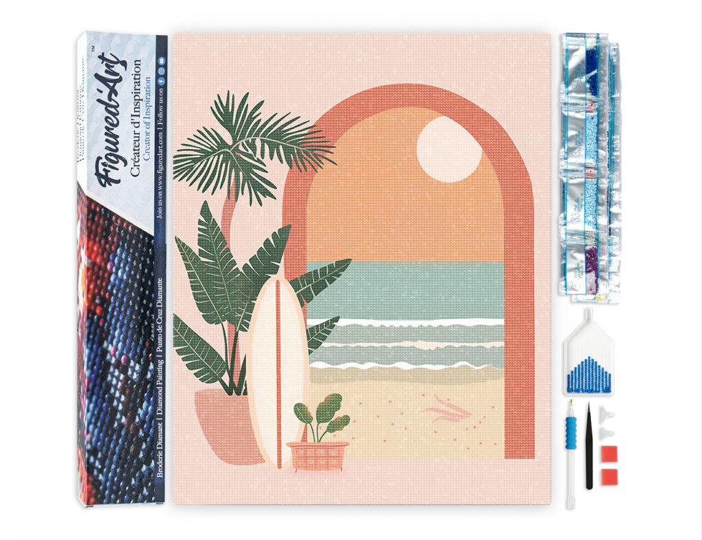 Broderie Diamant - Arche vers la mer