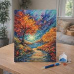 Broderie Diamant - Automne surréaliste inspiré de Van Gogh