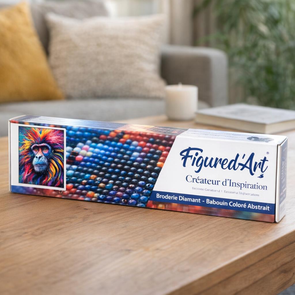 Babouin abstrait coloré