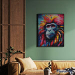 Broderie Diamant - Babouin Coloré Abstrait