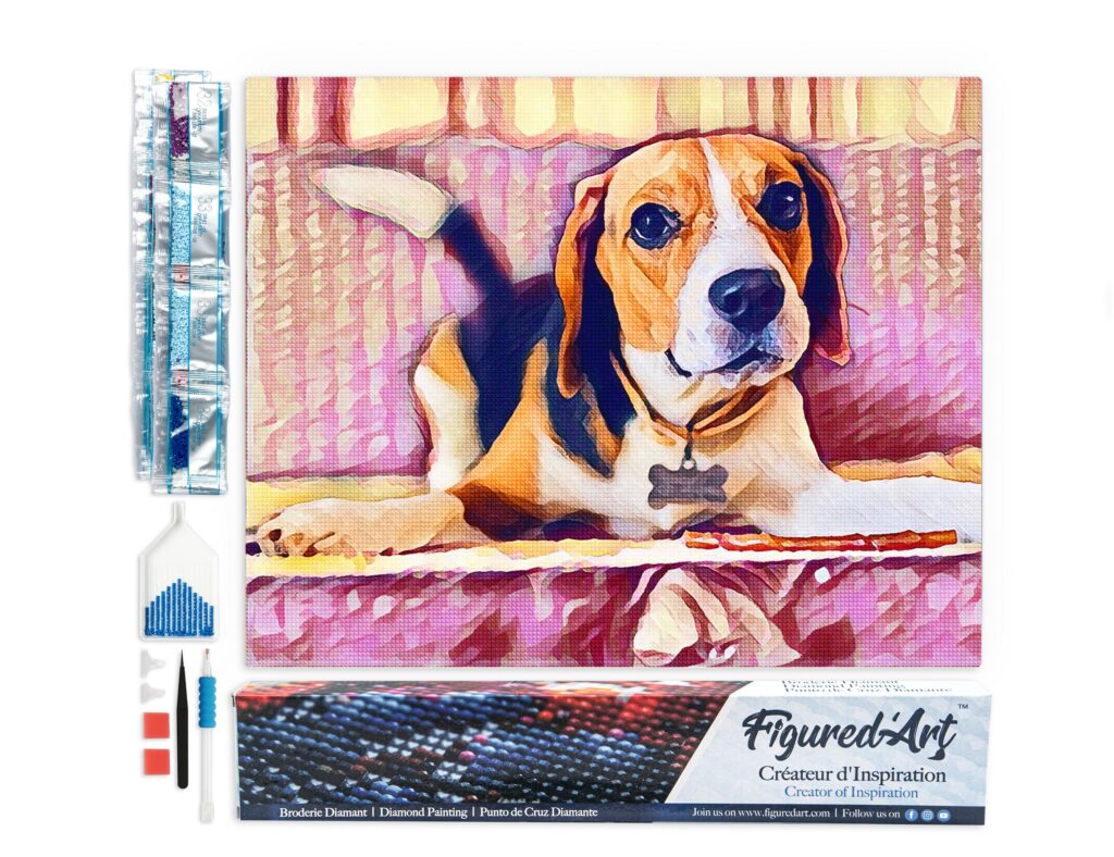 Broderie Diamant - Beagle Mignon